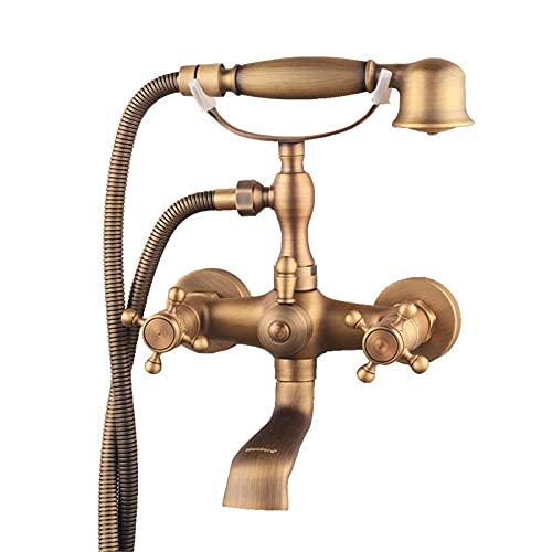 Robinet de baignoire avec pulvérisateur de douche à main rétro