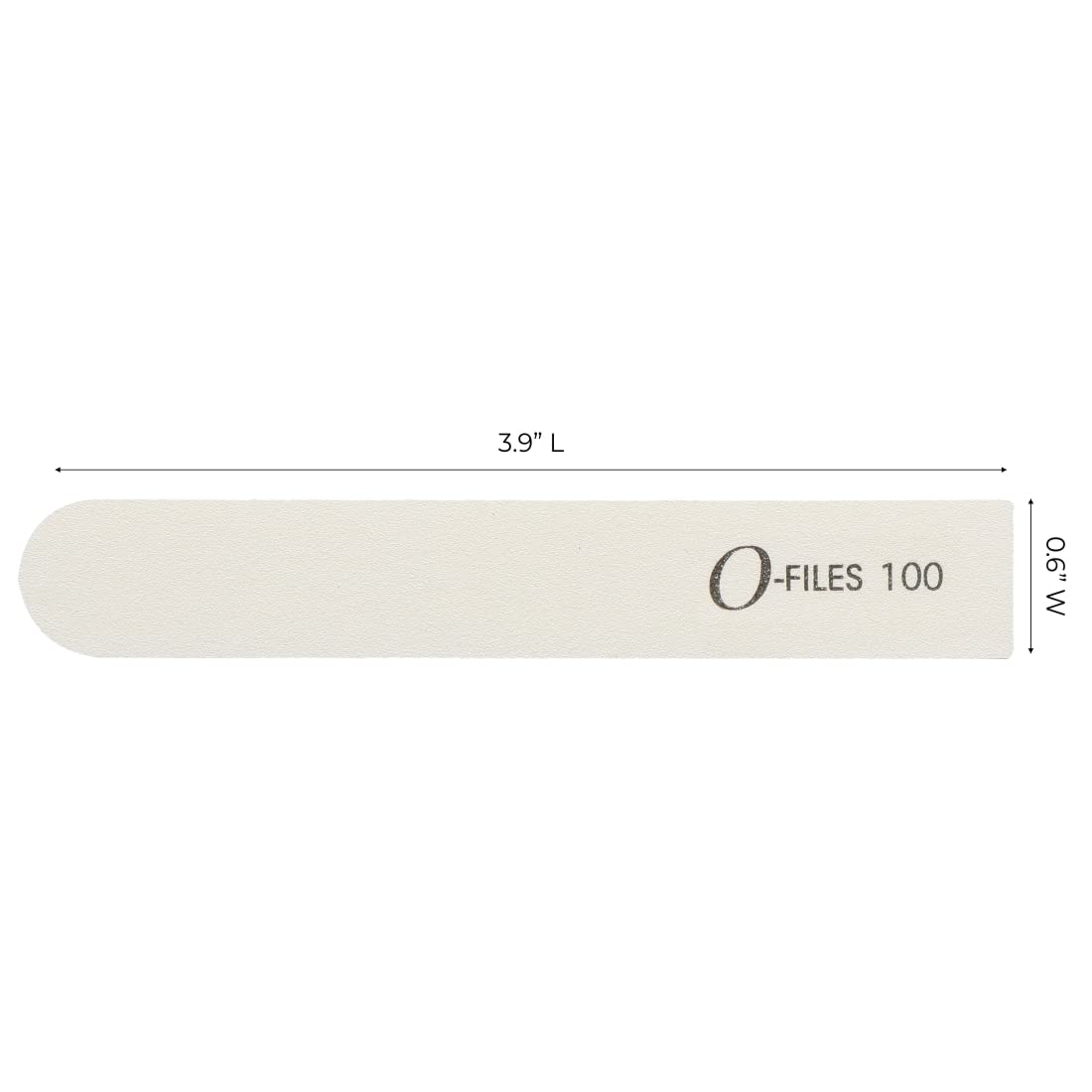 ForPro Professional Collection O-Files Replaceable File System, White, 100 Grit, Manicure Nail File Refills, 3.9” L x .6“ W, 50-Count