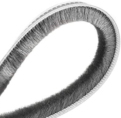sourcing map Brush Weather Stripping, 5M/16.4Ft Card-Slot Seal Strip Pile Weatherstrip Door Sweep Brush for Door Window, 6x6mm/WxH