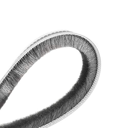 Uxcell Brush Weather Stripping, 15M/49.2Ft Card-Slot Seal Strip Pile Weatherstrip Door Sweep Brush For Door Window, 6X6Mm/Wxh #TOP3
