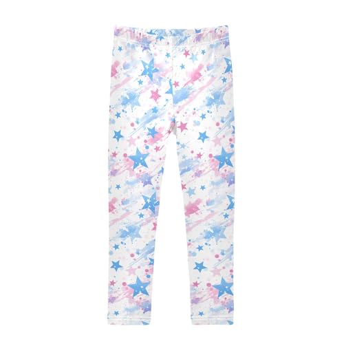 KLL 4th July American Independence Day Watercolor Toddler Baby Girl Legging Comfortable Full Length Dance Pants Sports