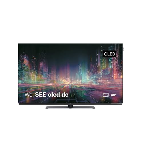 LOEWE We. See 48 Zoll OLED-TV, Dual Channel, Smart TV (Dolby Vision, 60 W Dolby Atmos, HDMI 2.1 120 Hz VRR, Apple AirPlay, Matter, Bluetooth Remote, extra flaches Monitor-Design)