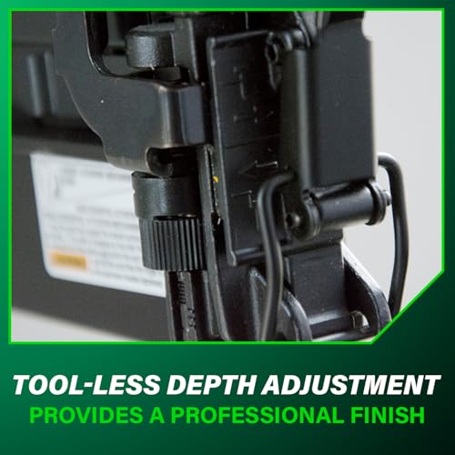 Image of Metabo HPT Narrow Crown Stapler,Pro-Preferred Pneumatic Power Nailers,Finish Stapler for Furniture&Cabinetry,Lightweight Trim Tool,Ergonomic Design,18 Gauge,1 /2″ to 1-1 /2″ Staples,N3804AB3 (Pack of 5)