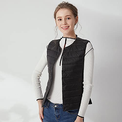 Women's Lightweight Down Vest Crewneck Button Down Packable Puffer Vest Ultra Light Slim Fit Sleeveless Waistcoat2