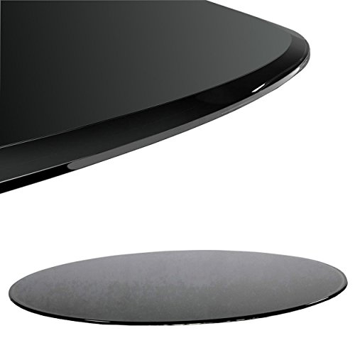 Euro Tische Plaque de Verre pour poêle à cheminée avec Verre de sécurité de 6 mm - Convient Parfaitement comme Plaque de Protection Contre Les étincelles - différentes Tailles (70 cm, Noir) Cover
