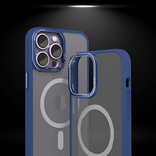 Image of eller sante Trans Armor MagPro for iPhone 14 Pro Case Cover, 6 Feet Drop, Metal Ring Camera Protection, Shockproof, Scratch Resistant, Slim, Compatible with MagSafe Back Cover - Dark Blue