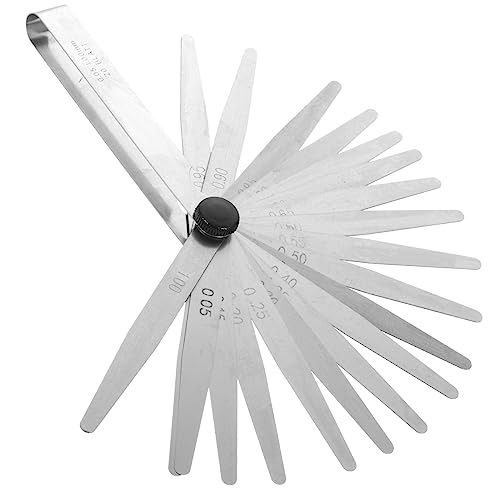 MUCKLILY Gap Measuring Tool Copper Steel Feeler Gauge Crystal Flower Feeler Gauge Metric/Imperial Dual Marked High Precision
