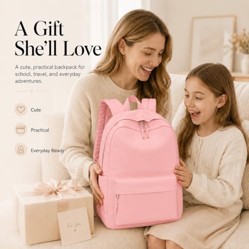 Image of BTOOP School Backpack for Teens Large Corduroy Bookbag Lightweight 15.6 inch Laptop Bag for Girls Women Casual High School College