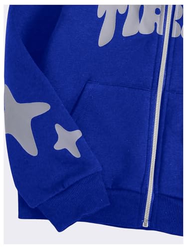 Image of SOLY HUX Boy's Zip Up Hoodies Y2k Letter Graphic Sweatshirt | Long Sleeve, Streetwear Jacket