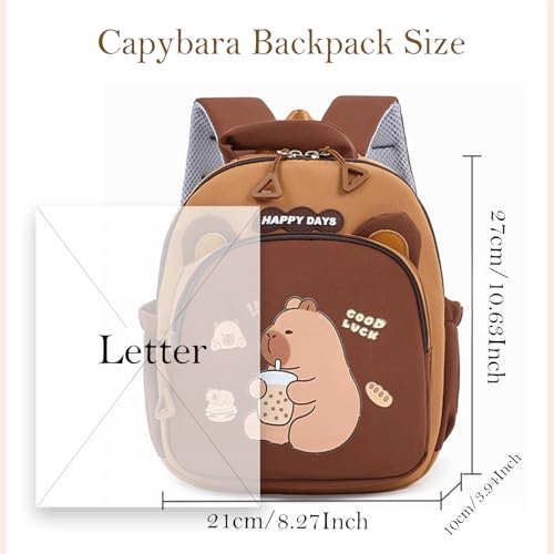 Capybara Backpack Cappy Barra Bag Kawaii Capivara Backpack Cute Kapibara Bag Capibara Mini Daypack(Capybara-3)2