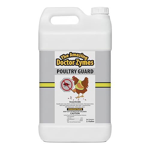 Image of Poultry Guard - Natural Chicken Mite & Lice Treatment - Organic Poultry Parasite Spray & Chicken Coop Cleaner - Safe, Non-Toxic Bug Control for Hens, Coops & Commercial Poultry Farms (2.5 Gallon)