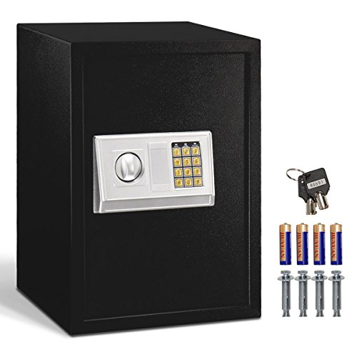 Happygrill Digital Electronic Safe Box, Large Keypad Lock Security Cabinet Safes for Home Office Hotel Bank