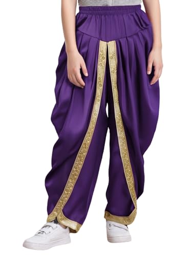 Hansber Kids Boys Casual Baggy Pants Satin Dhoti Trousers Halloween Carnival Theme Party Pants3