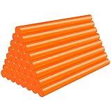 Value Pack --- 36 pcs orange hot melt glue sticks mini size for most repair use, 7mm/0.27 inch diameter and 100mm/3.9 inch glue sticks fit for mini glue tool with a smoothly operation. Better Strong Viscosity --- Hot glue sticks small are made from q...