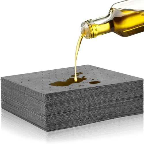 20 Stück Universelle Ölsaugtücher Ölbindematte für Werkstatt Garage und Oldtimer Saugmatte für Öltropfen ölabsorbierende Polster Matten für verschüttete Flüssigkeiten auf Öl und Wasserbasis