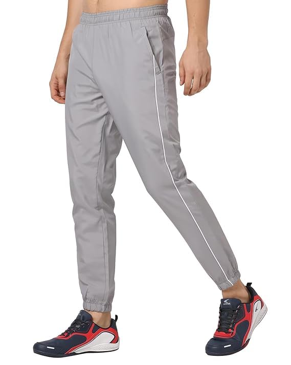 chitrang collection Men's Athletic Track Pants, Blue with White Piping, Elastic Waist, Jogger Style-picture-46
