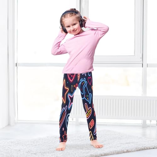 Bolaz Toddler Girls Leggings Printed Yoga Pants Leggings American Neon Stickers for Kids4