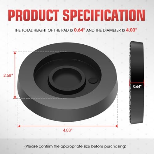 Image of DNA Motoring 2pack Floor Jack Rubber Pad, Frame Rail Protector, Car Lifting Pads Universal Jack Pad Adapter for Floor Jack, TOOLS-00627