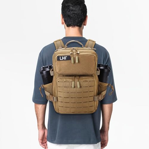 Image of LHI Tactical Military Backpack for Men 25L /45L Large Molle Army Assault Pack 3 Day Hiking Rucksack With Bottle Holder