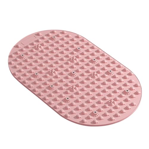 Esterilla de masaje de puntos de presión de silicona, base de acupresión de 29,92 pulgadas, antideslizante y de doble cara, alfombrilla de masaje de pies para yoga, meditación y oficina, incluye 2