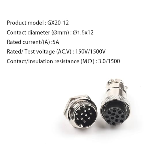 Conector de aviación GX20 para reparar maquinaria con falsos contactos eléctricos 2