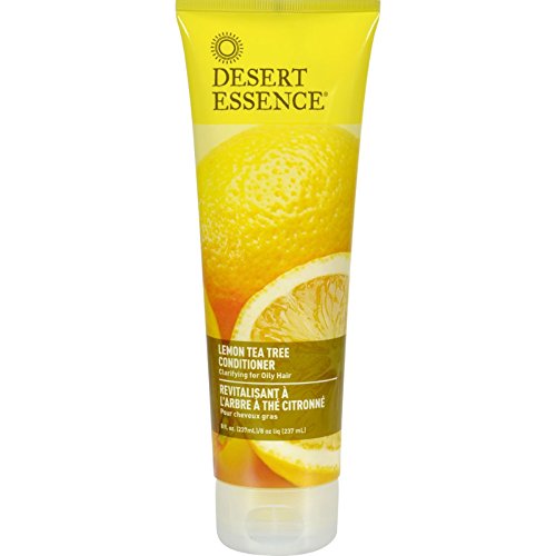 Desert Essence Conditioner, Lemon Tea Tree, Clarifying Provitamin B5, Organic Lemon Peel Extract & Nourishing Aloe - Purifying, Moisturizing, Soothing - Vegan, Sulfate-Free, Cruelty-Free - 8oz