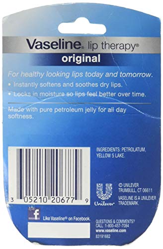 Image of Vaseline Lip Therapy Original 0.25 Oz Pack Of Two, Green