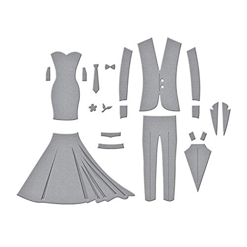 Cutting Dies Diycraft Metal Paper Cutting Dies Cut Die Mold Bride and Groom Wedding Dress Scrapbook Paper Craft Knife Mould Blade Punch Stencils DIY Scrapbooking Album Decorative Embossing Paper Dies