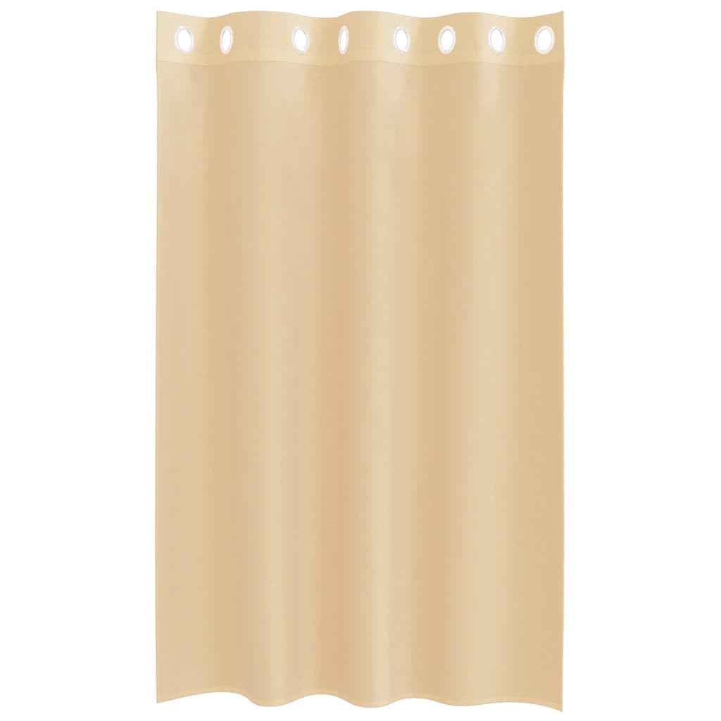 Voile Vorhänge mit Ösen 2 Stück Sandfarbe 140 x 175 cm für Wohnzimmer Schlafzimmer Kinderzimmer Küche, transparent Blickdicht, pflegeleicht, mit 8 Ösen, kälte- und hitzeschutz