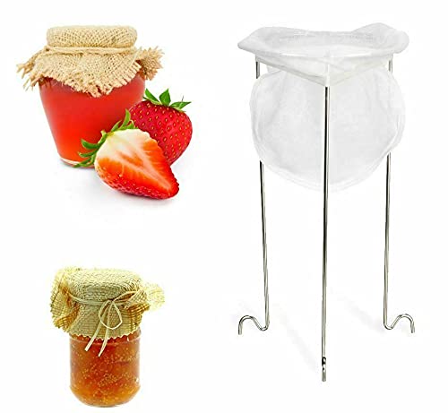 EliteKoopers 1Pcs Stand With Jelly Bag Jam Straining Kit Jelly Making Marmalade Preserve Bag Strainer