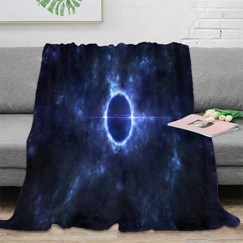 HWEICOIN Agujero Negro Manta Reversible Cálida Estampado 3D Ultra Suave Colcha Mullida para Adolescentes Mujeres Adultos Dormitorio Sofá 60x80inch(150x200cm)