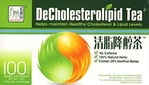 DeCholesterolipid Tea 100 tea bags Herbal Green Tea, Healthy Lifestyle, Manages Cholesterol and Triglycerides