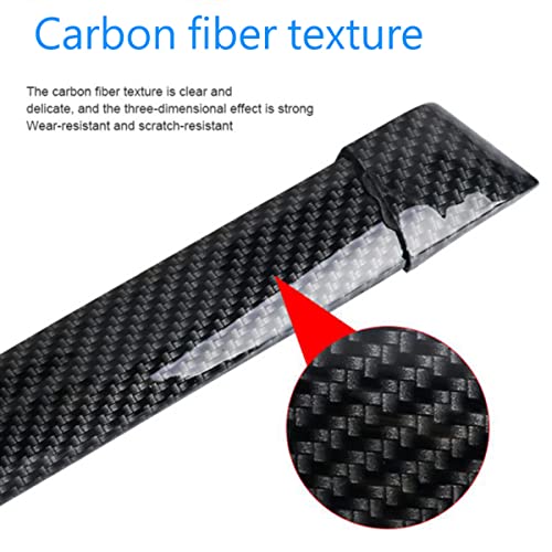 Socal-Led 1X 50" Led Spoiler Tailgate Light Bar Strip Multi-Function Brake/Signal/Emergency/Tail Light Bright Red Color, Carbon Fiber Texture, Universal Fit For Cars #TOP2