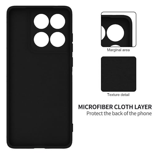 Image of FIRST MART Matte Silicone Back Cover for Motorola Edge 60 Pro - Black