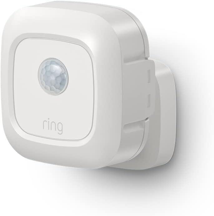 Motion Sensor โ Battery-powered outdoor sensor for Ring smart lights, works with Amazon Sidewalk, White