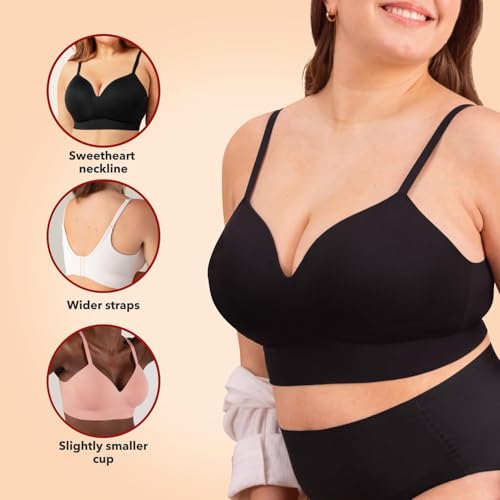 Truekind Bras for Women No Underwire, Seamless Bra, Plus Size Adjustable Bralette, Wireless Bras for Women3