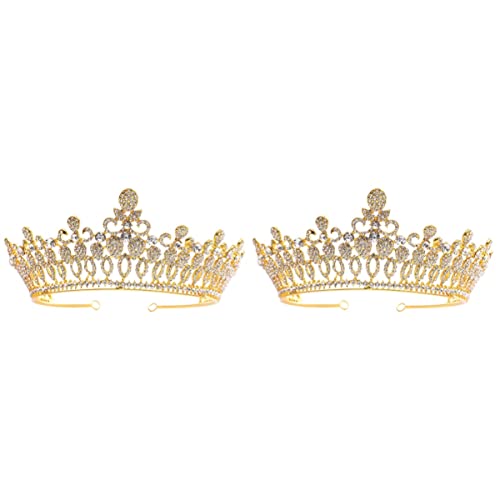 Diadema coronas de fiesta con diamantes de imitación estilo barroco