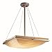 Justice Design Group Lighting PNA-9792-25-WAVE-NCKL-LED5-5000 Porcelina-Ring 27" Pendant Square Bowl Shade-Brushed Nickel-Waves-LED