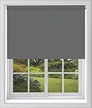 Caecus Dark Grey Blackout Roller Blinds Made To Measure Window Blinds Easy Fit Child Safe Thermal Properties Home Office Fitting Included Up To 60cm Width x Up To 160cm Drop