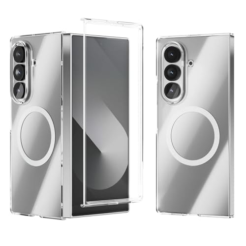 Image of Ultra Hybrid Clear Case Compatible with Samsung Galaxy Z Fold 7 | Magnetic Wireless Charging | 360 Hinge Protection | Anti-Yellow 3 Layer | Shockproof Drop Protection Cover - Transparent
