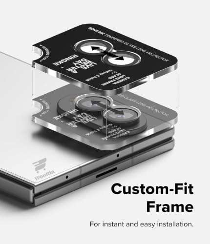 Image of WonRia Pack 2 - Camera Lens Protector Ring Compatible with Samsung Galaxy Z Fold 8 Wide 5G Camera Aluminum Alloy Rings, Ultra-HD Metal Frame- Black