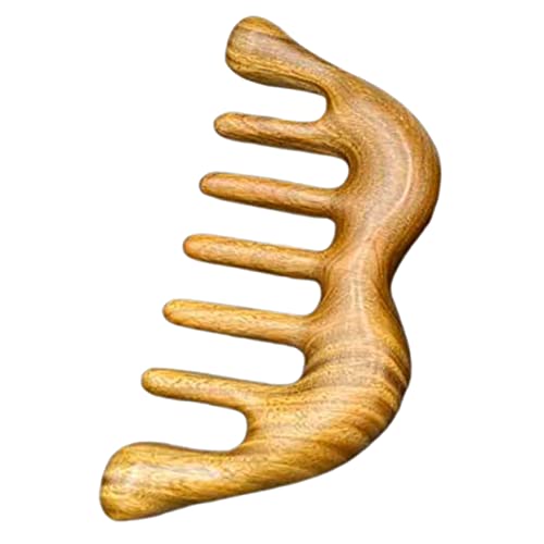 minkissy Massage Comb Gua Sha Scraping Tool Massaging Tools Massage Hair Brush Scalp Wooden Wide Tooth Comb Hair Massage Comb Portable Travel Natural Sandalwood Utilities