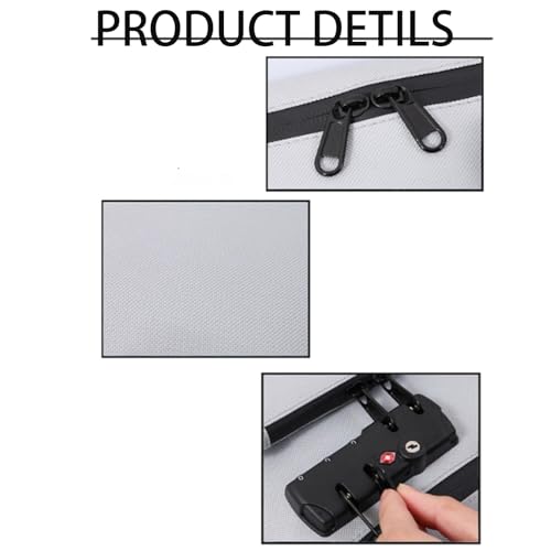 Travel Lock Bag, Locking Accessories Pouch, Money Bag with Lock and Zipper, Travel Lock Bags for Personal Items, For Cash, Id, and Important Documents (Black)4