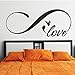Wandaufkleber Liebe Unendlichkeit Wandaufkleber Symbol Schlafzimmer Kopfteil Zitat Vinyl Aufkleber Wandbild Room Removable Art Decor Wallpaper