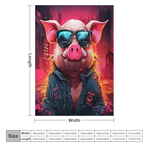 Couverture cochon chaude en flannel à entretien facile machine