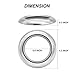 Meerkatt (Pack of 50) 304 Stainless Steel Trim Ring Chrome Bezel for 3/4 Inch Round Surface Mount Button Clearance Bullet LED Side Marker Lights Covers Kit (Light not included) 304-Ring