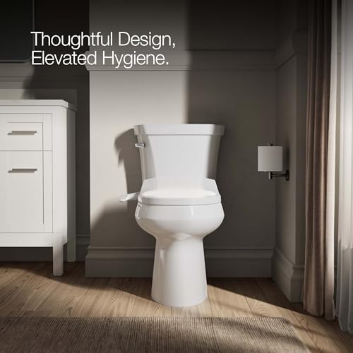 image for Kohler PureWash M250 Manual Round Bidet Toilet Seat, White, Quiet-Clos