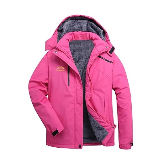 Manteau Equitation Fille Veste de Ski de montagne pour hommes et femmes, coupe-vent, veste de pluie pour hommes, manteau d'hiver de neige Veste Gothique Femme (Hot Pink, XXL)