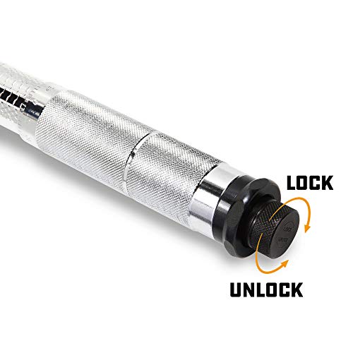 Powerbuilt 3/4-Inch Micrometer Torque Wrench, 100-600 Foot/Pounds, Reversible Ratchet Clicks, Lockable - 641434 by Powerbuilt - Image 4