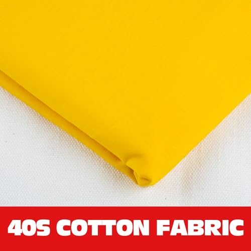Image of 100% Gold Cotton Fabric for Sewing by 3 Yard, 59 inchWidth Quilting Fabric Medium Weight 5.8 oz, Muslin Fabric by The Yard, Embroidery Cloth